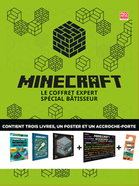 MINECRAFT - LE COFFRET EXPERT SPECIAL BATISSEUR - TROIS LIVRES, UN POSTER ET UN ACCROCHE-PORTE