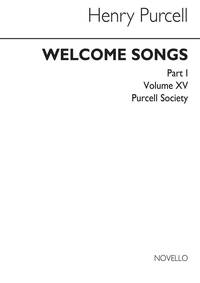 PURCELL SOCIETY VOLUME 15 - ROYAL WELCOME SONGS (ORIGINAL ENGRAVING) CHANT