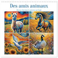 DES AMIS ANIMAUX (CALENDRIER MURAL CARRE 2026 30X30 CM) CALENDRIER DOUBLE AVEC UNE PAGE POUR VOS PRI