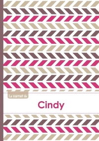 Le carnet de Cindy - Lignes, 96p, A5 - Motifs Violet Gris Taupe