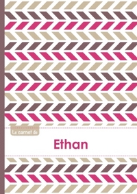 Le carnet d'Ethan - Lignes, 96p, A5 - Motifs Violet Gris Taupe