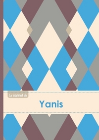 Le carnet d'Yanis - Lignes, 96p, A5 - Jacquard Bleu Gris Taupe