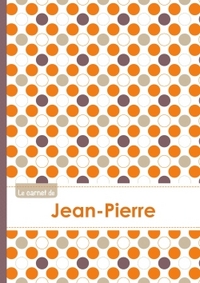 LE CARNET DE JEAN-PIERRE - LIGNES, 96P, A5 - RONDS ORANGE GRIS VIOLET