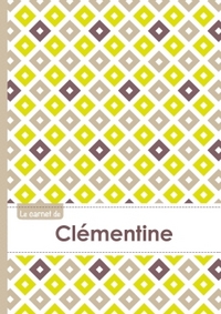 Le carnet de Clémentine - Lignes, 96p, A5 - Carré Poussin Gris Taupe