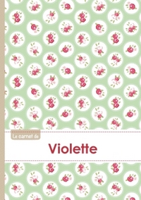 CARNET VIOLETTE LIGNES,96P,A5 ROSESTEATIME