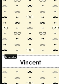 CARNET VINCENT LIGNES,96P,A5 MOUSTACHEHISPTER