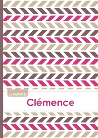 Le carnet de Clémence - Lignes, 96p, A5 - Motifs Violet Gris Taupe