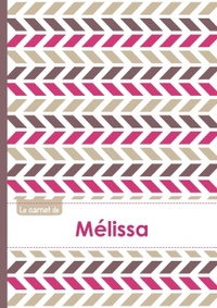 Le carnet de Mélissa - Lignes, 96p, A5 - Motifs Violet Gris Taupe