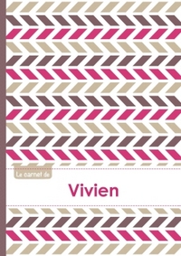 Le carnet de Vivien - Lignes, 96p, A5 - Motifs Violet Gris Taupe