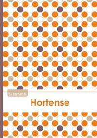Le carnet de Hortense - Lignes, 96p, A5 - Ronds Orange Gris Violet