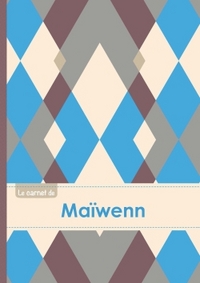 Le carnet de Maïwenn - Lignes, 96p, A5 - Jacquard Bleu Gris Taupe