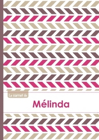 Le carnet de Mélinda - Lignes, 96p, A5 - Motifs Violet Gris Taupe