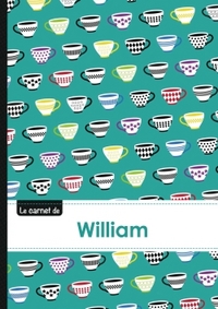 CARNET WILLIAM LIGNES,96P,A5 COFFEECUPS