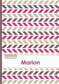 Le carnet de Marion - Lignes, 96p, A5 - Motifs Violet Gris Taupe