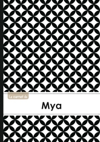 CARNET MYA LIGNES,96P,A5 RONDSNOIRETBLANC