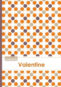 Le carnet de Valentine - Lignes, 96p, A5 - Ronds Orange Gris Violet