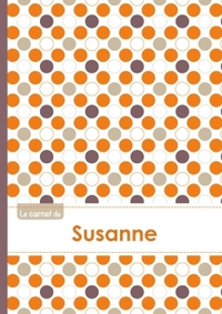Le carnet de Susanne - Lignes, 96p, A5 - Ronds Orange Gris Violet