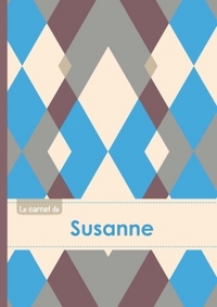 Le carnet de Susanne - Lignes, 96p, A5 - Jacquard Bleu Gris Taupe