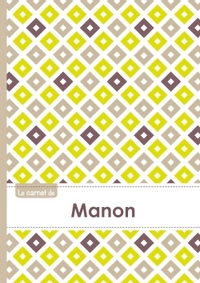 Le carnet de Manon - Lignes, 96p, A5 - Carré Poussin Gris Taupe
