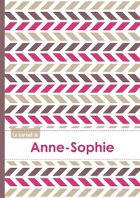 Le carnet d'Anne-Sophie - Lignes, 96p, A5 - Motifs Violet Gris Taupe