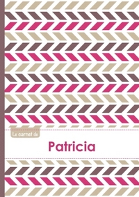 Le carnet de Patricia - Lignes, 96p, A5 - Motifs Violet Gris Taupe