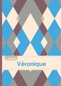 Le carnet de Véronique - Lignes, 96p, A5 - Jacquard Bleu Gris Taupe
