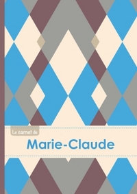 Le carnet de Marie-Claude - Lignes, 96p, A5 - Jacquard Bleu Gris Taupe