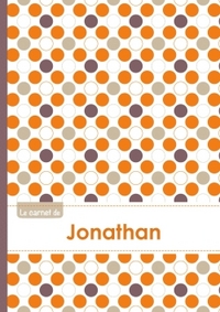 Le carnet de Jonathan - Lignes, 96p, A5 - Ronds Orange Gris Violet