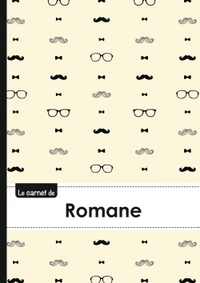 CARNET ROMANE LIGNES,96P,A5 MOUSTACHEHISPTER