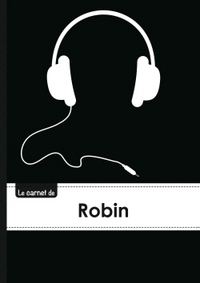 CARNET ROBIN LIGNES,96P,A5 CASQUEAUDIO
