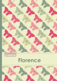 Le carnet de Florence - Lignes, 96p, A5 - Papillons Vintage