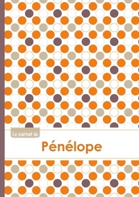 Le carnet de Pénélope - Lignes, 96p, A5 - Ronds Orange Gris Violet