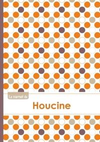 Le carnet de Houcine - Lignes, 96p, A5 - Ronds Orange Gris Violet