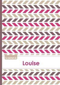 Le carnet de Louise - Lignes, 96p, A5 - Motifs Violet Gris Taupe