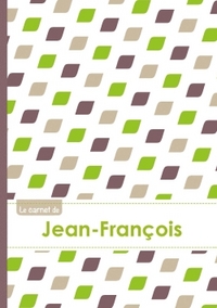 LE CARNET DE JEAN-FRANCOIS - LIGNES, 96P, A5 - PETALES VERT TAUPE GRIS