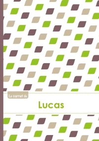 LE CARNET DE LUCAS - LIGNES, 96P, A5 - PETALES VERT TAUPE GRIS
