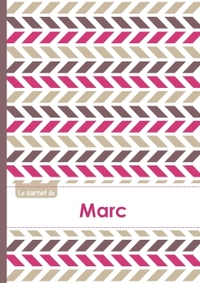 Le carnet de Marc - Lignes, 96p, A5 - Motifs Violet Gris Taupe