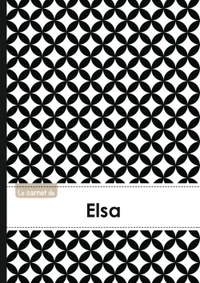 Le carnet d'Elsa - Lignes, 96p, A5 - Ronds Noir et Blanc