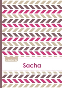 Le carnet de Sacha - Lignes, 96p, A5 - Motifs Violet Gris Taupe