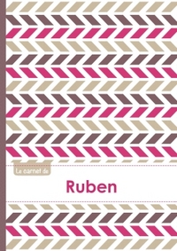 Le carnet de Ruben - Lignes, 96p, A5 - Motifs Violet Gris Taupe