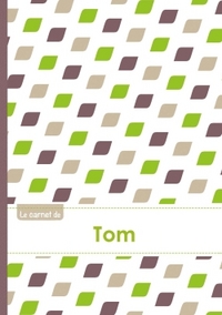 LE CARNET DE TOM - LIGNES, 96P, A5 - PETALES VERT TAUPE GRIS