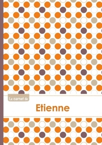 Le carnet d'Etienne - Lignes, 96p, A5 - Ronds Orange Gris Violet