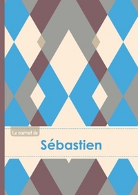 Le carnet de Sébastien - Lignes, 96p, A5 - Jacquard Bleu Gris Taupe