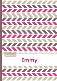Le carnet d'Emmy - Lignes, 96p, A5 - Motifs Violet Gris Taupe