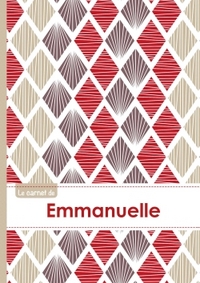 Le carnet d'Emmanuelle - Lignes, 96p, A5 - Pétales Japonaises Violette Taupe Rouge