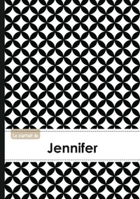 Le carnet de Jennifer - Lignes, 96p, A5 - Ronds Noir et Blanc