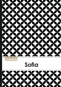 CARNET SOFIA LIGNES,96P,A5 RONDSNOIRETBLANC
