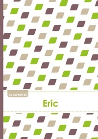 LE CARNET D'ERIC - LIGNES, 96P, A5 - PETALES VERT TAUPE GRIS