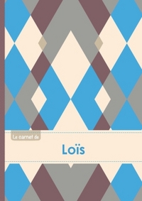 Le carnet de Loïs - Lignes, 96p, A5 - Jacquard Bleu Gris Taupe