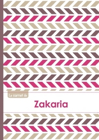 Le carnet de Zakaria - Lignes, 96p, A5 - Motifs Violet Gris Taupe